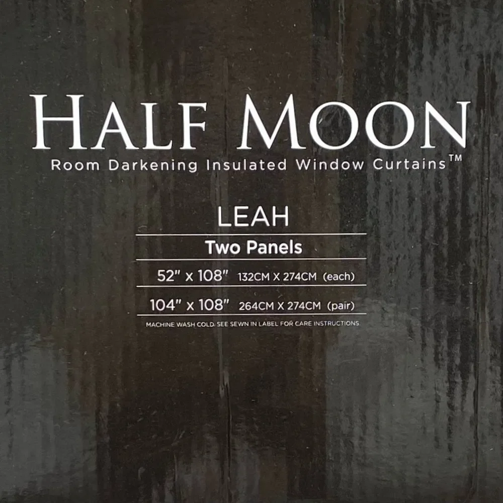 NWT New Half Moon Leah Yellow/White/Grey Floral Curtain Panels 52